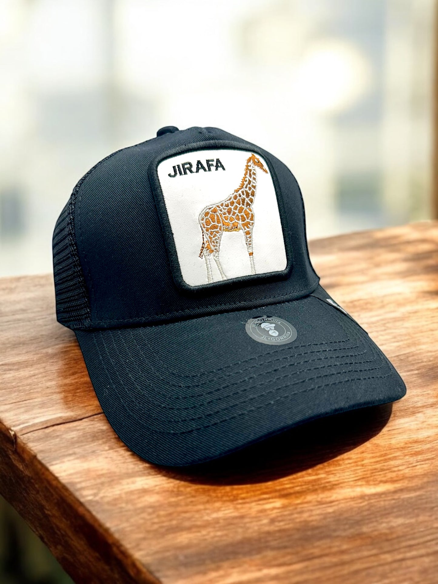 Gorra de la Jirafa en Negro