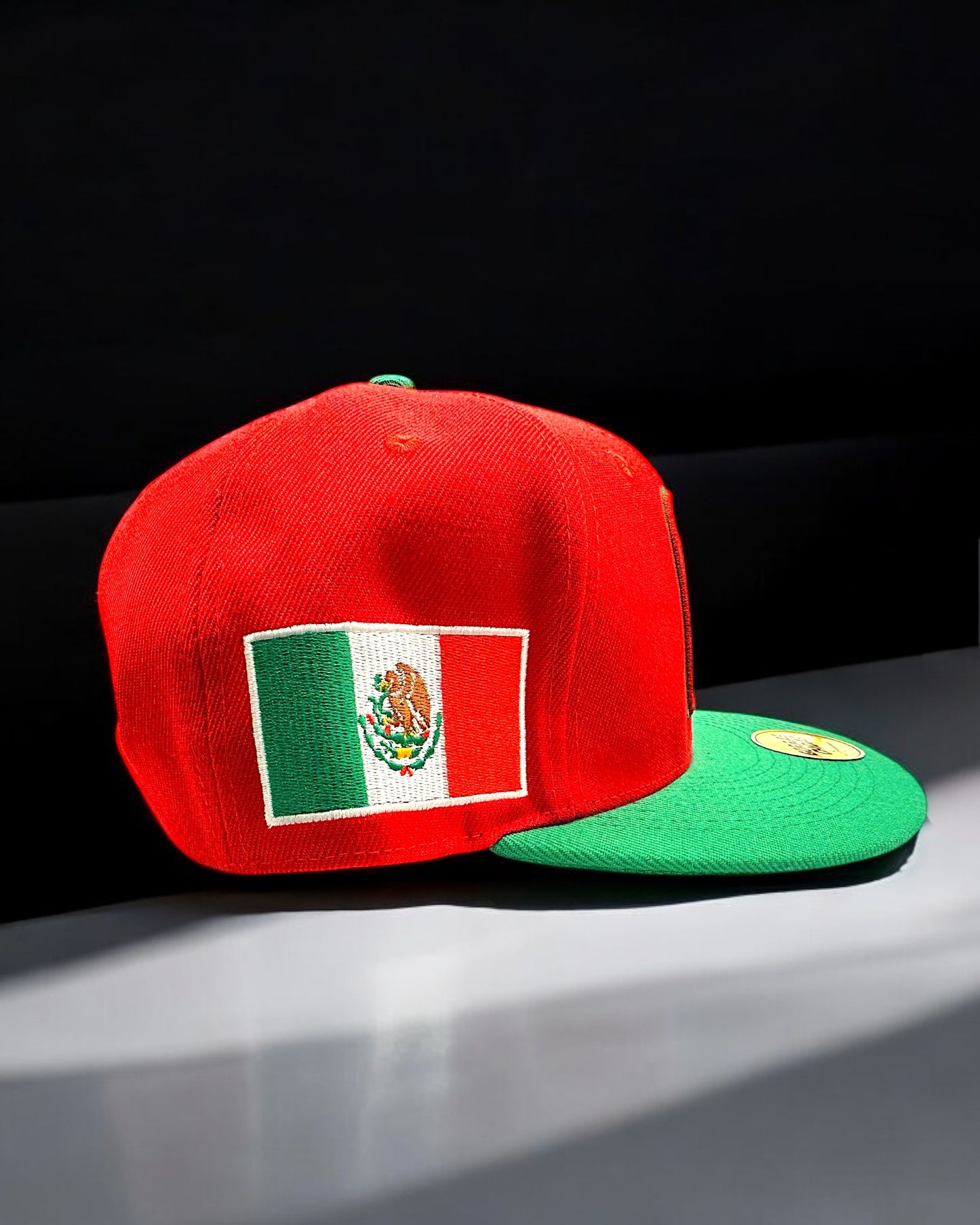 Gorra de Mexico Color Rojo con Verde