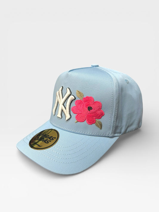 New York - Hat with Flower Embroidery