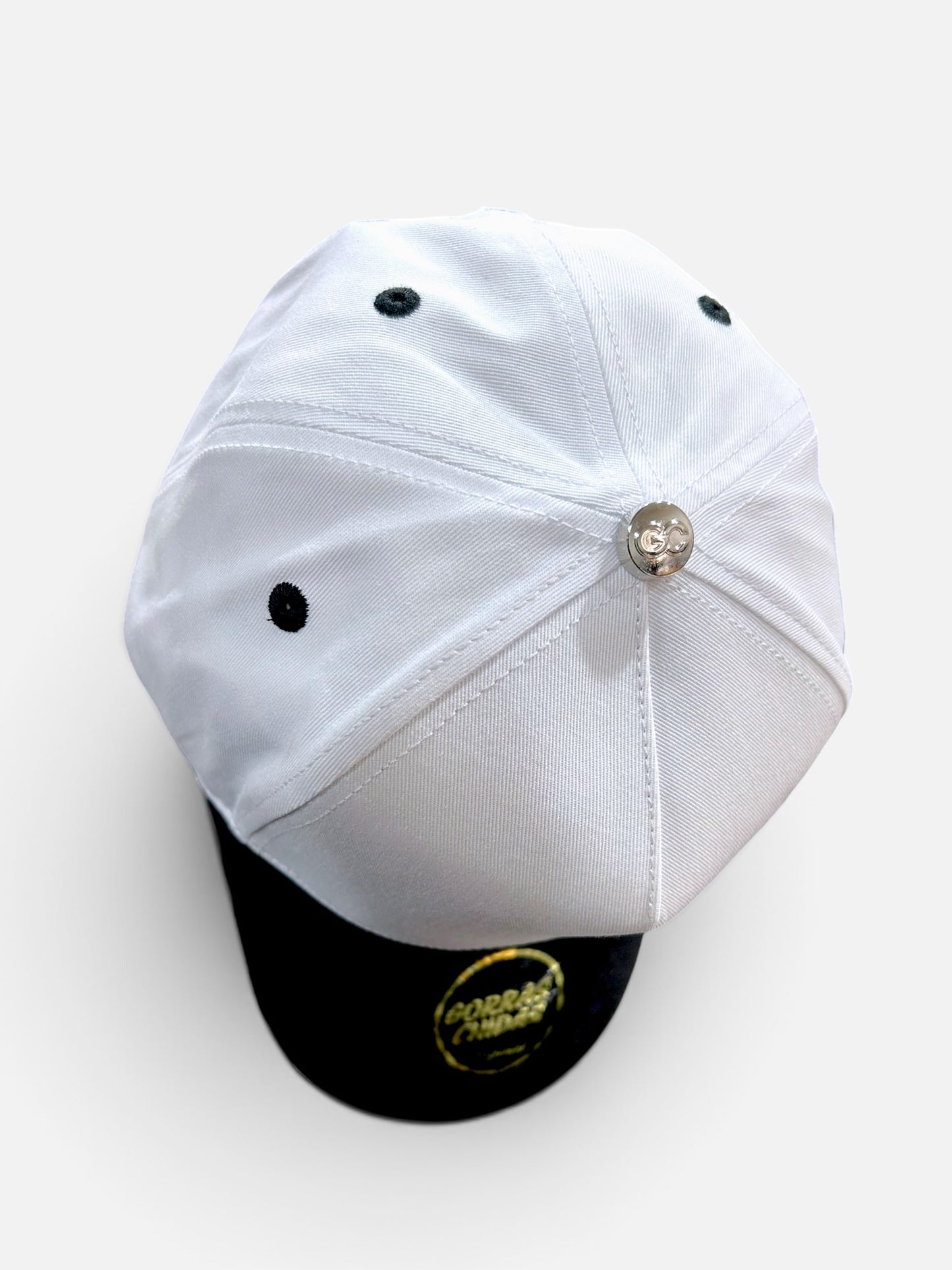 Plain White/Black SnapBack Hat Suede Visor
