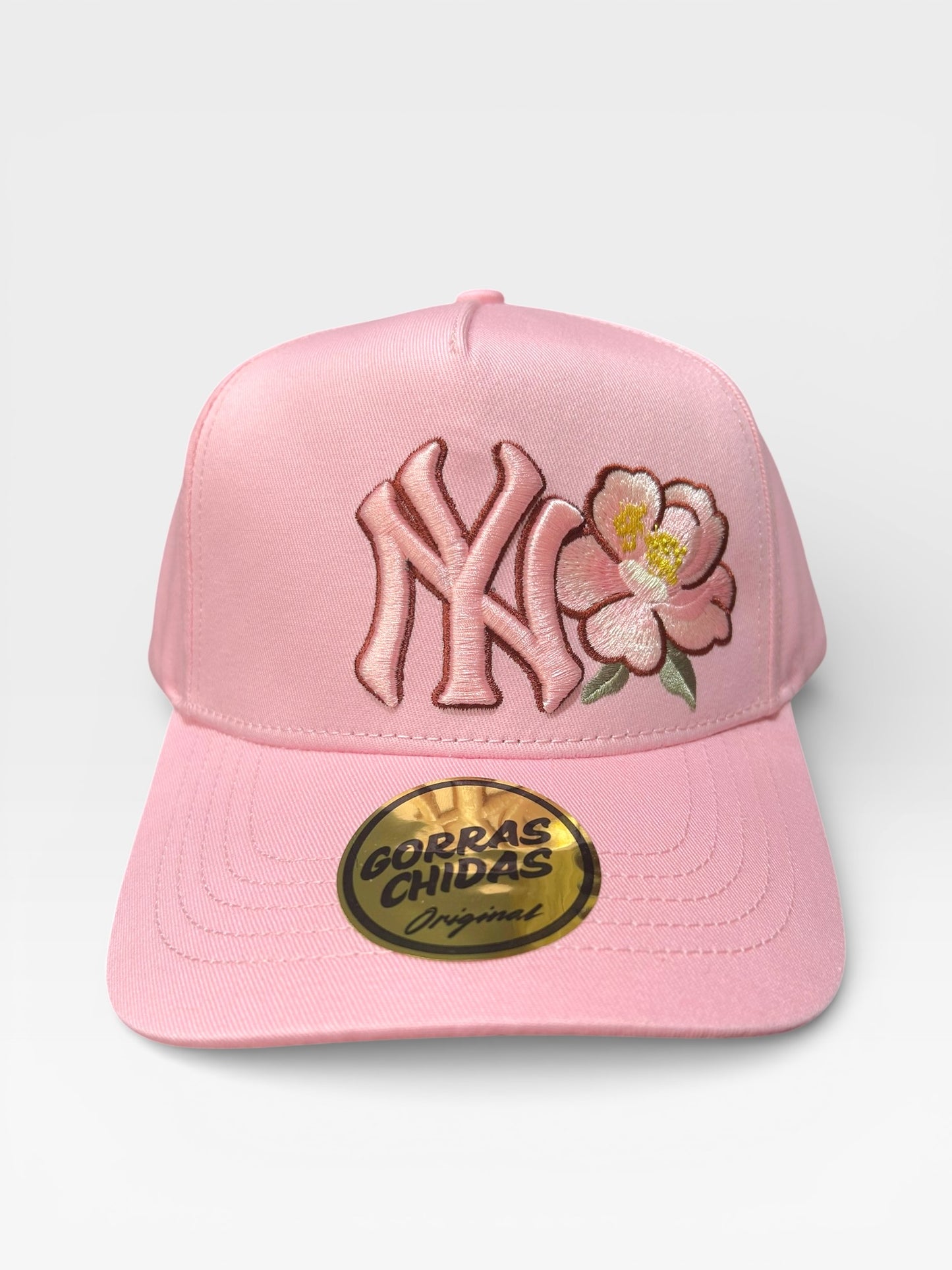 New York - Hat with Flower Embroidery