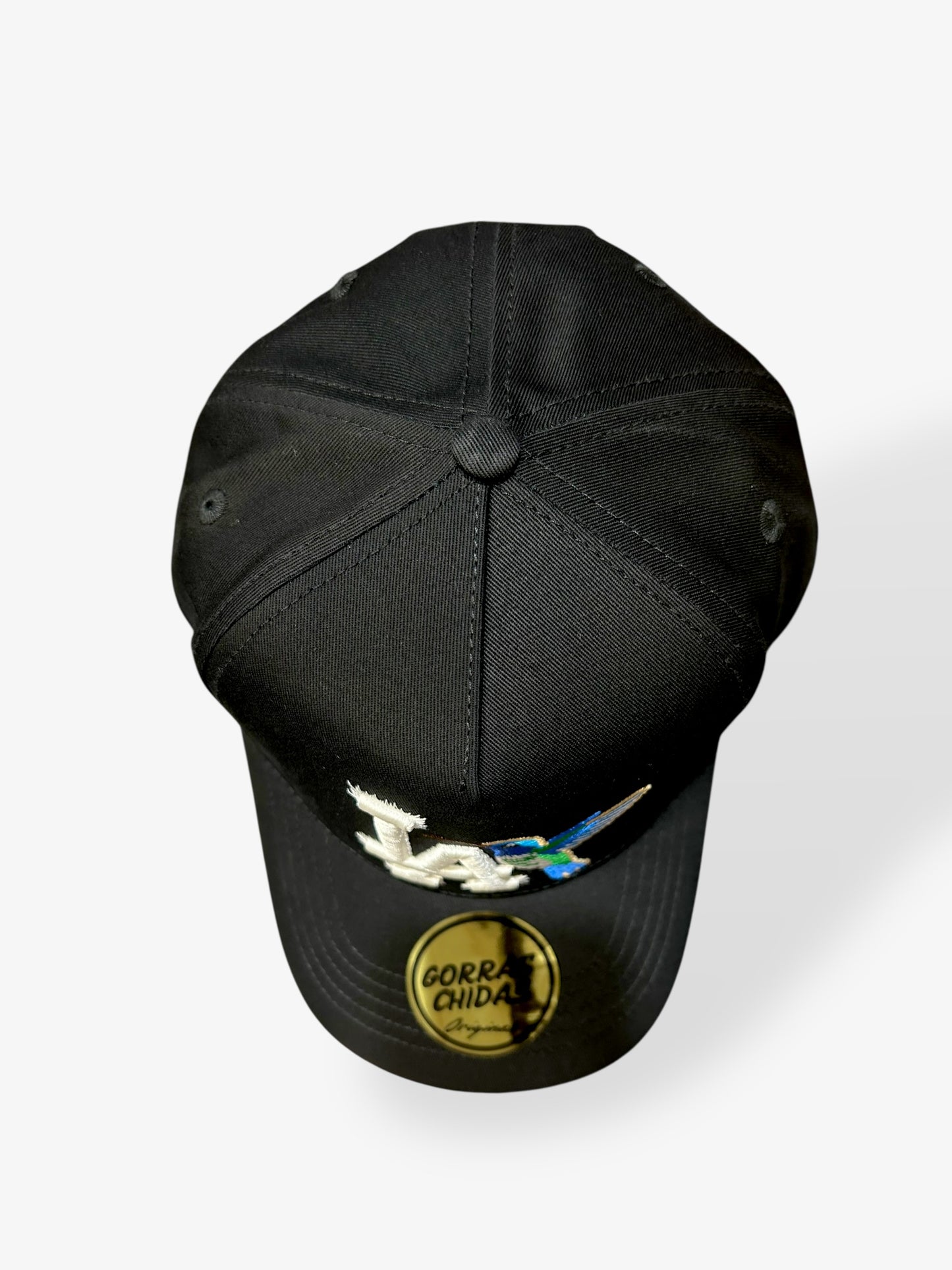 LA - Blue Hummingbird Embroidery in black