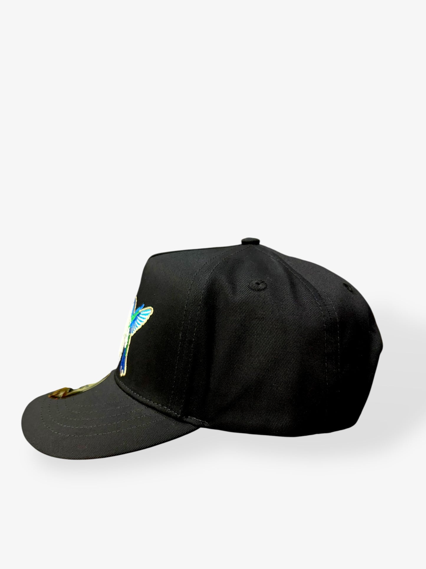 LA - Blue Hummingbird Embroidery in black