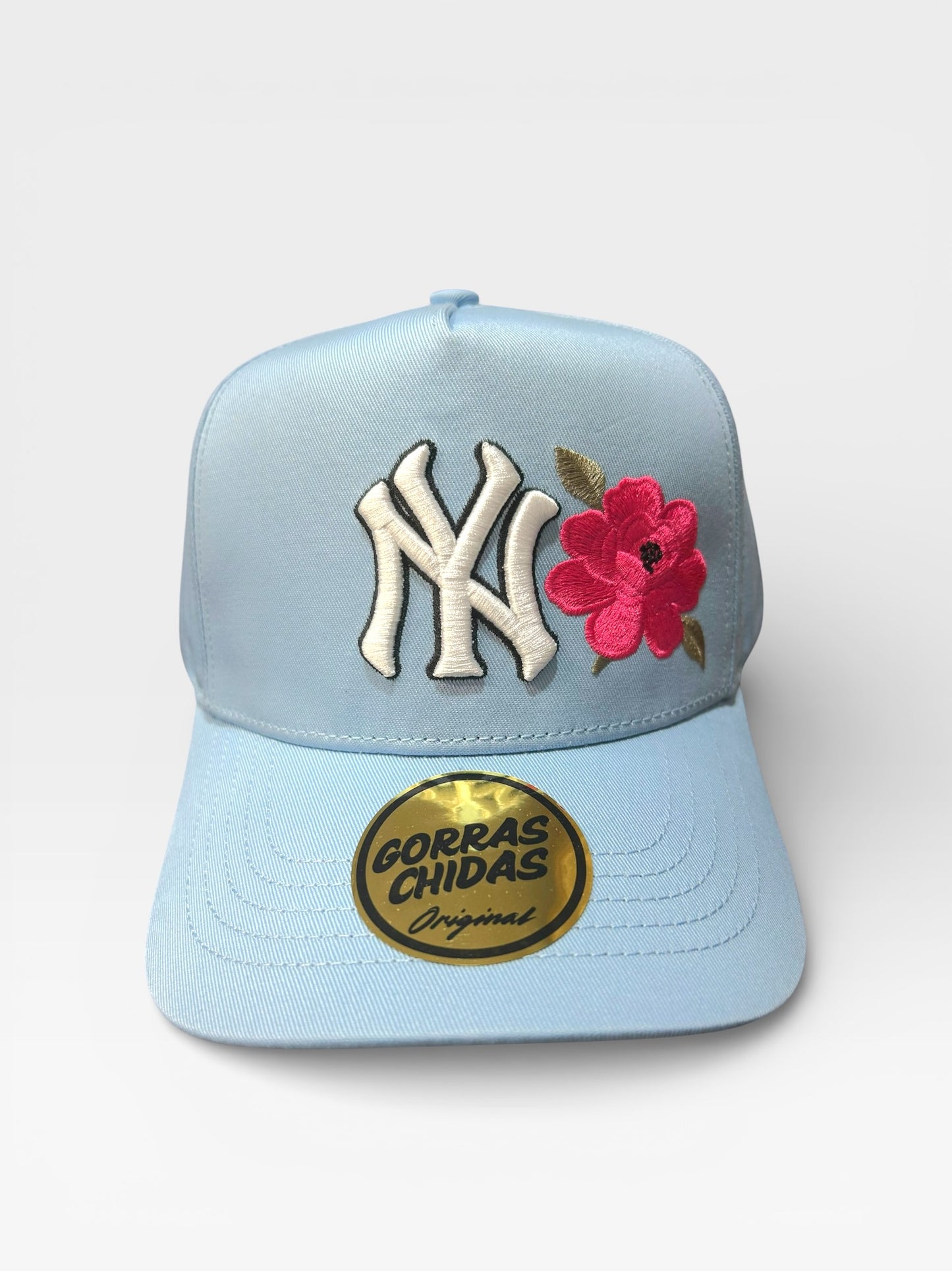 New York - Hat with Flower Embroidery